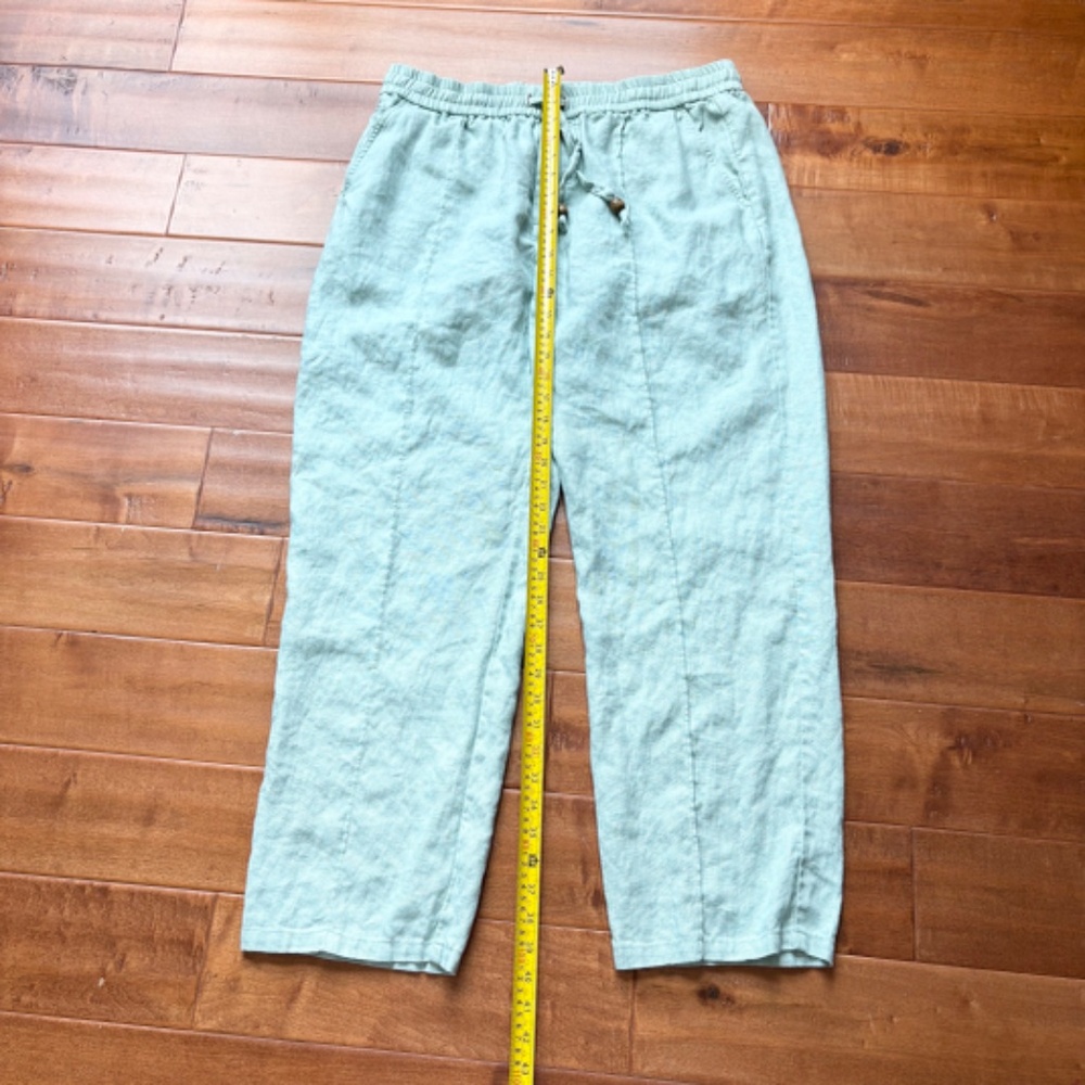 TOMBOLO Easy-Going‎ Pants (Hazy Blue  Linen) Womens XL Wide leg - Picture 14 of 15